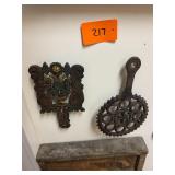 Pair of Antique Cast Iron Trivits