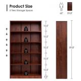 Farini Cherry Bookshelf 5 Shelf Office Bookcase 60