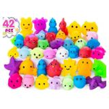 Dioju 42 Pcs Mochi Squishy Toy, Mini Kawaii Squish