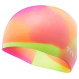 TYR Junior Tie Dye Swim Cap, Yellow/Pink/Orange