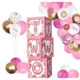 Levfla Donut Two Sweet Balloons Boxes Decoration P