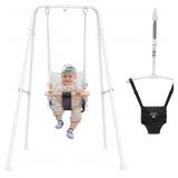 RAGOZONERY 2 in 1 Baby Jumper with Toddler Swing,