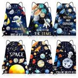 Paterr 12 Pcs Outer Space Party Favors Bags Drawst