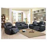 New  FUOROLA Fonotina 3 Pc Faux Leather sofa set