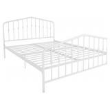 New  Novogratz queen white  Bushwick Metal Bed New