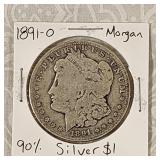 1891-O Morgan 90% Silver $1 Dollar New Orleans