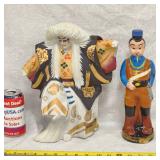 Vintage Kabuki Warrior & Portuguese Wine Decanters