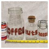 Vintage Wheaton Glass Rare Coffee Nuts Cheese Jar