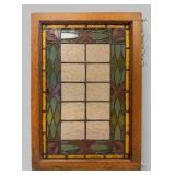 EARLY 20th CENTURY STAINED GLASS WINDOW PANEL