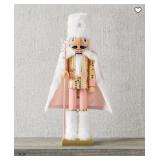 Holiday Shimmering Pink & White 15" Nutcracker