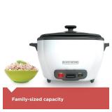 6-Cup BLACK+DECKER Rice Cooker, White - Open Box