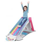 Rainbow Cardboard Toddler Slide - Pop2Play