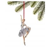 2- Enchanting Blue Silver Ballerina Ornaments