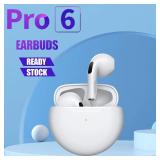 PRO6 White Wireless Bluetooth Headset - New