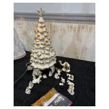 Ceramic tree 22ï¿½ & Nativity Scene (plastic tips