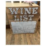 Wine decor wood 28x34