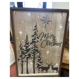 Merry Christmas twinkling light pic battery 16x24