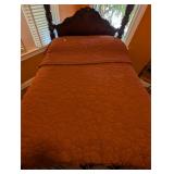 Fold Over Quilted Comforter Burnt Orange