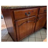 Solid Cherry Wood Lower Kitchen Cabinets L Shape