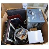 Box of electronics items