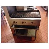 3 burner grill top with table