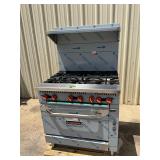 6 burner gas range with convection oven
