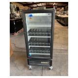 True GDM-10 glass door refrigerator on casters