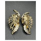 Vintage JUDY LEE Gold Tone EARRINGS Clip On