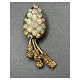 Vintage rhinestone brooch pin