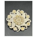 Vintage flower brooch pin