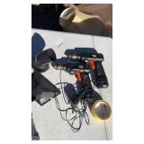 2 black & decker 6 volt drills 9049, yellow tape,