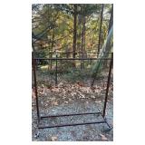 Rolling metal clothing rack 4 ft 58 inches tall