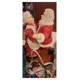 Christmas decorations, santa and Mrs Claus,