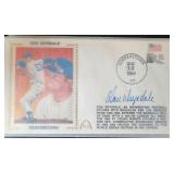 1984 Don Drysdale Signed Cooperstown Gateway Stamp