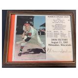 Warren Spahn 8X10 300th Victory Plaque autographed