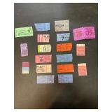 Lot of 18 vintage ticket stubs