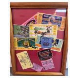 Framed lot of assorted VTG race tickets