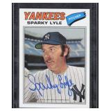 Two 2016 Signed Sparky Lyle Topps Cards