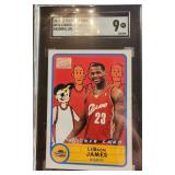 2003-04 Topps Bazooka Joe Lebron James MINI SGC 9