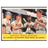 1958 Topps Braves Fence Busters Aaron & Matthews