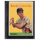 Two Topps 1958/59 Rocky Colavito & Jack Sanford