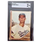 1962 Topps #5 Sandy Koufax Card SGC 2