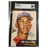 1953 Topps #258 Jim Gilliam SGC 3