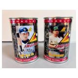 Jeter & McGwire empty card cans from 1997