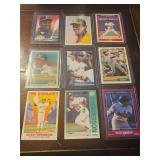 9 card Rickey Henderson lot