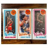 1980 Topps mini cards Moses, Parish, Cartwright