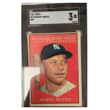 1961 Topps #475 Mickey Mantle SGC 3 MVP