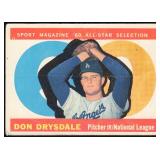 1960 Topps #570 Don Drysdale Card