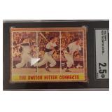 1962 Topps #318 Mickey Mantle SGC 2.5 Switch Hitte