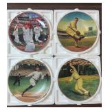 4 collectors plates. Ty Cobb, Joe Jackson & more